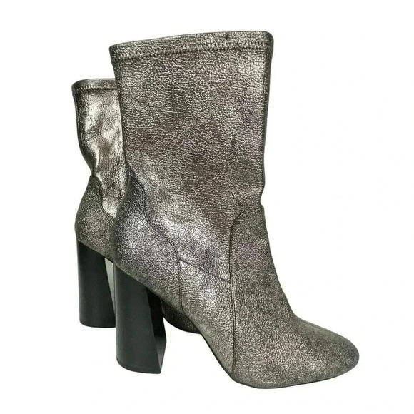 Design Lab x Lord&Taylor Maala Boots Size 8B Metallic Silver Pewter High Heels. - Picture 6 of 16